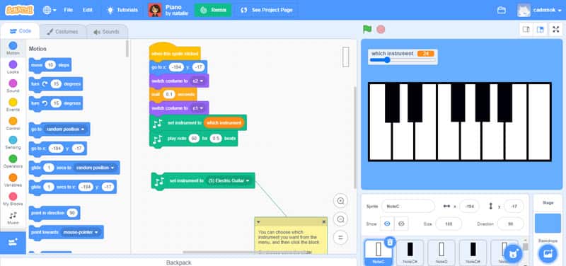 Scratch Project: Piano